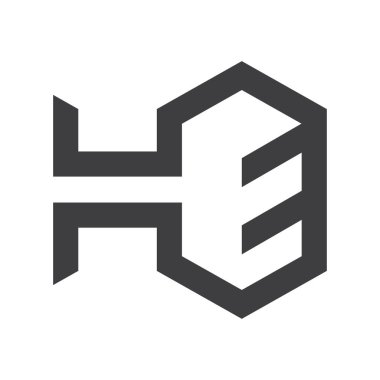 Alfabe harfleri Baş harfleri Monogram He EH