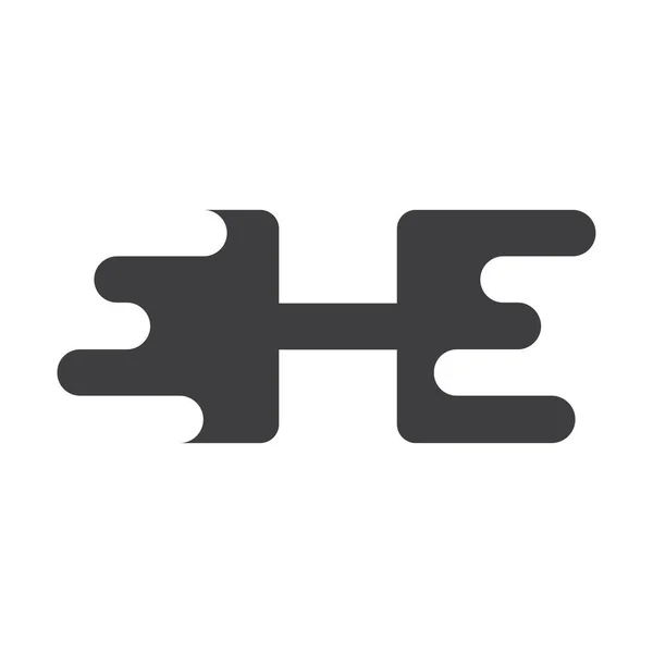 Lettere Alfabetiche Iniziali Logo Monogramma — Vettoriale Stock