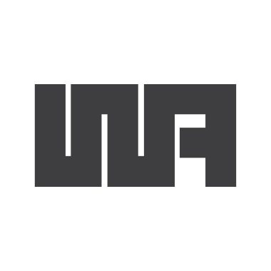 Alphabet letters monogram icon logo of WA AW