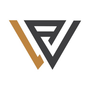 Alphabet letters monogram icon logo of WA AW