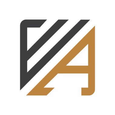 Alphabet letters monogram icon logo of WA AW