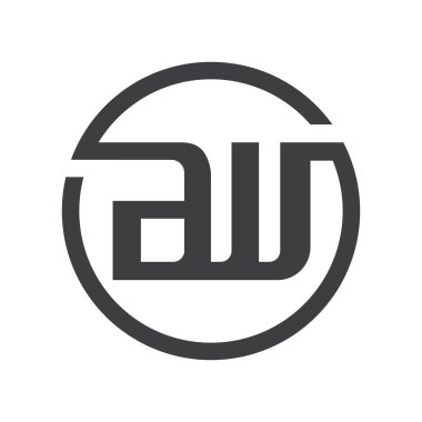 AW, WA, W AND A Abstract initial monogram letter alphabet logo design