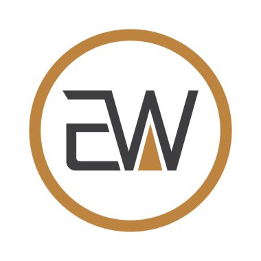 AW, WA, W AND A Abstract initial monogram letter alphabet logo design