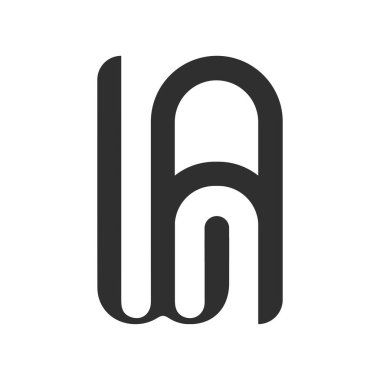AW, WA, W AND A Abstract initial monogram letter alphabet logo design