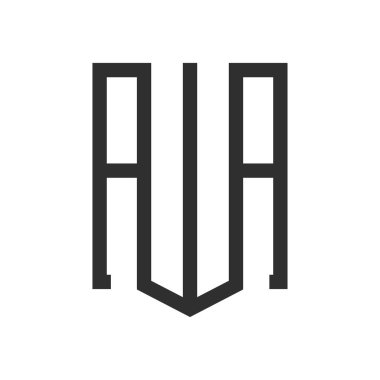 Alphabet letters Initials Monogram logo AW WA