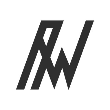 Alphabet letters Initials Monogram logo AW WA