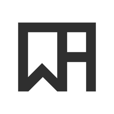 Alphabet letters Initials Monogram logo AW, WA, W and A