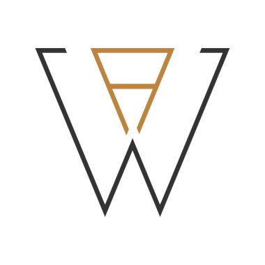 Alphabet letters Initials Monogram logo AW, WA, W and A