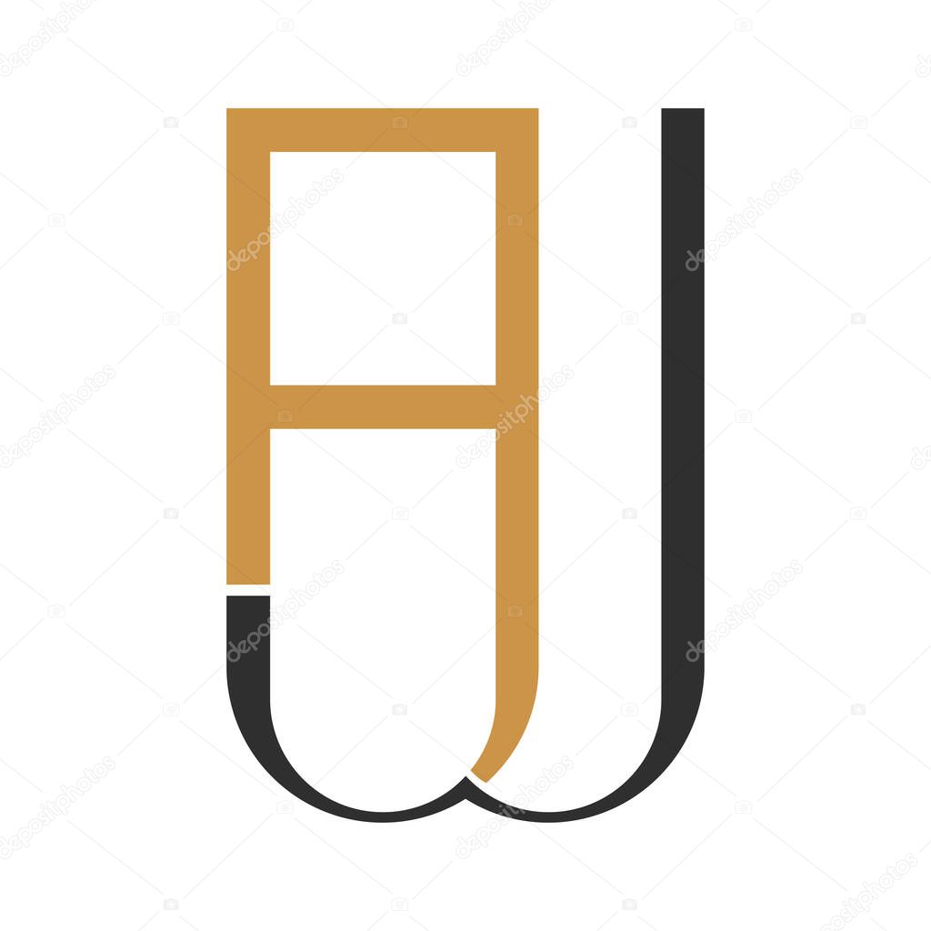 Alphabet letters Initials Monogram logo AW WA
