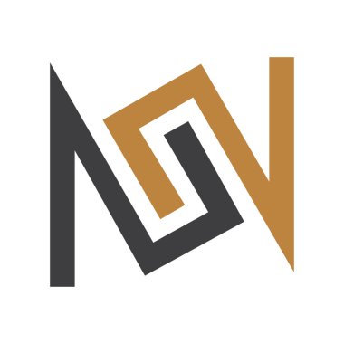Alphabet letters monogram icon logo of SN NS