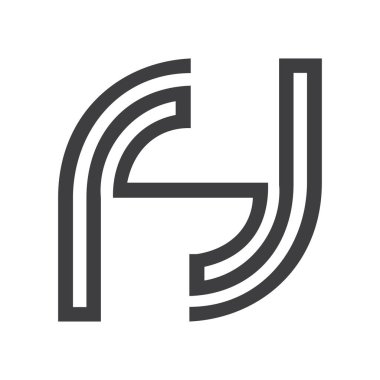 Alphabet letters monogram icon logo of SN NS