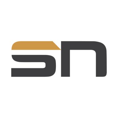 Creative abstract letter ns logo design. Linked letter sn logo design.