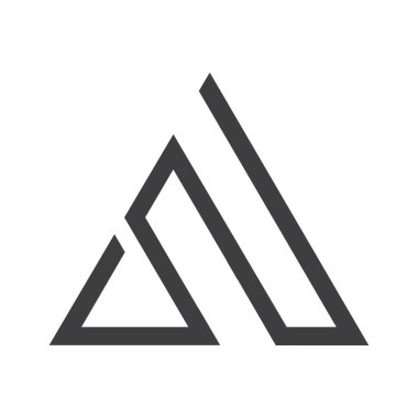 Creative abstract letter ns logo design. Linked letter sn logo design.