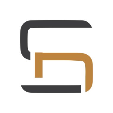 NS, SN, Abstract initial monogram letter alphabet logo design