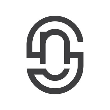 Alphabet letters Initials Monogram logo NS, SN, S and N