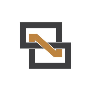 Alphabet letters Initials Monogram logo NS, SN, S and N