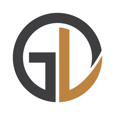 Alfabe harfleri Baş harfleri Monogram logosu GL LG
