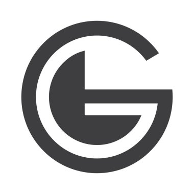 Alfabe harfleri Baş harfleri Monogram logosu GL LG
