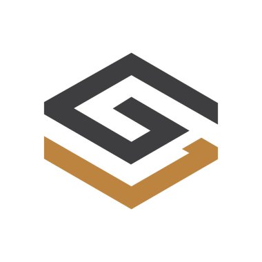 GL, LG, Soyut ilk monogram harf logo tasarımı