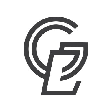 GL, LG, Soyut ilk monogram harf logo tasarımı