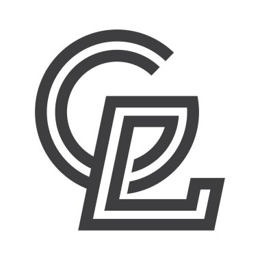 GL, LG, G ve L Soyut ilk harfli alfabe logosu tasarımı