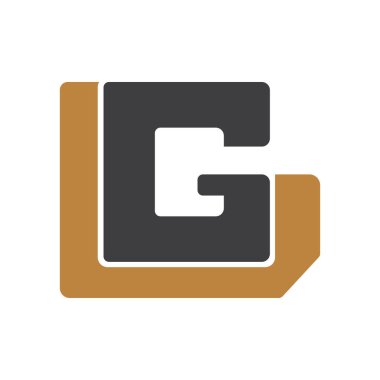 GL, LG, Soyut ilk monogram harf logo tasarımı