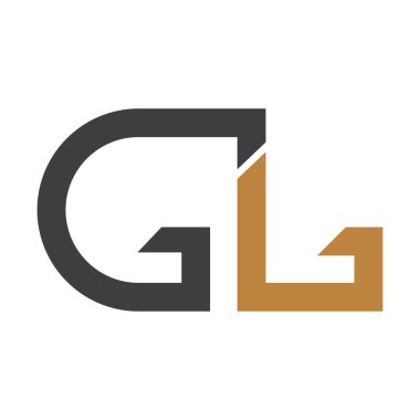 GL, LG, Soyut ilk monogram harf logo tasarımı