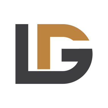 GL, LG, G ve L Soyut ilk harfli alfabe logosu tasarımı