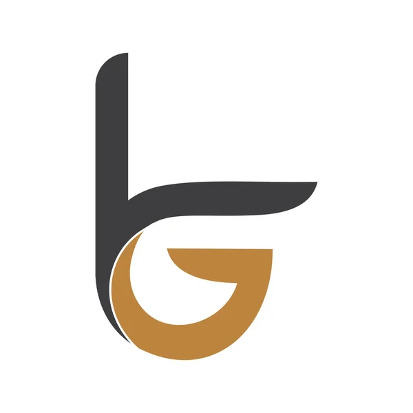 Alfabe Harfleri Baş Harfleri Monogram Logosu — Stok Vektör