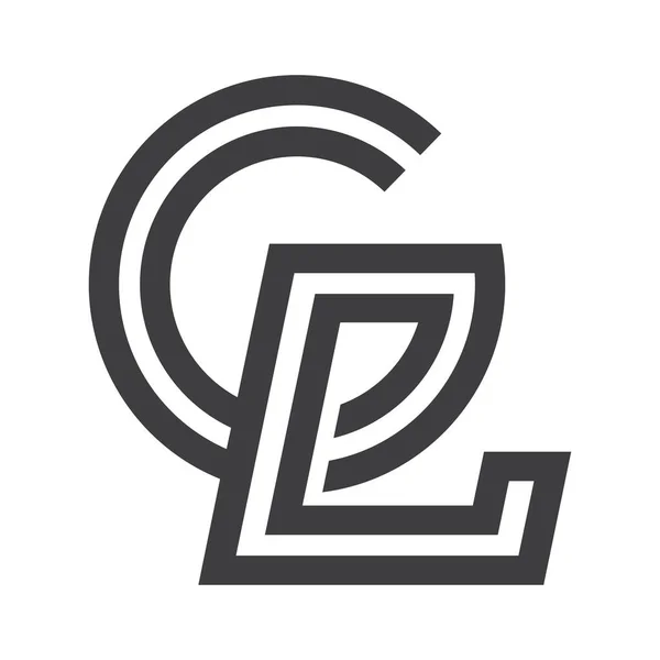 Diseño Del Logotipo Del Alfabeto Inicial Letra Del Monograma Abstracto — Vector de stock