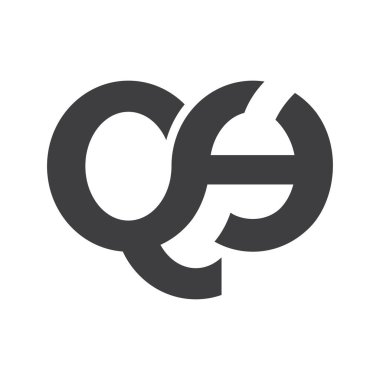 Alphabet letters monogram icon logo of HQ QH