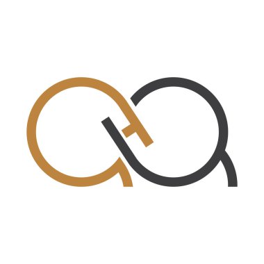 Alphabet letters monogram icon logo of HQ QH