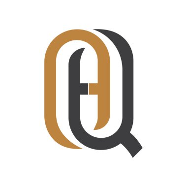 QH, HQ, Q AND H Abstract initial monogram letter alphabet logo design