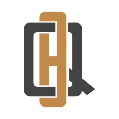 QH, HQ, Abstract initial monogram letter alphabet logo design