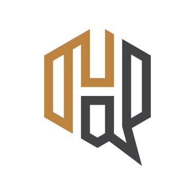 Alphabet letters Initials Monogram logo QH, HQ, H and Q