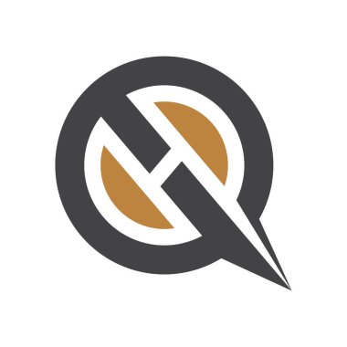 Alphabet letters Initials Monogram logo QH, HQ, H and Q