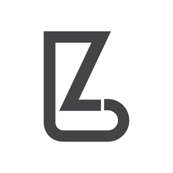 アルファベット文字イニシャルモノグラムロゴBz ZとB — ストックベクタ