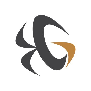 KG, GK, G ve K Soyut ilk monogram harf logosu tasarımı