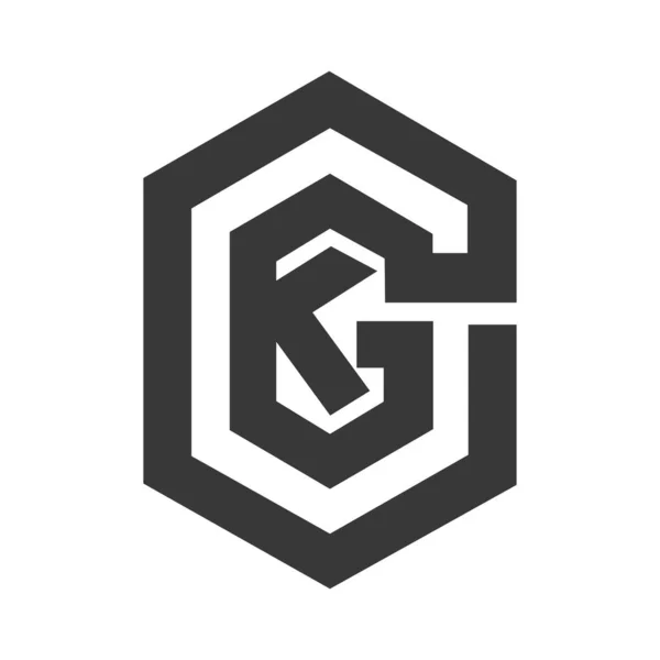 Начальная Буква Монограммы Дизайн Логотипа — стоковый вектор