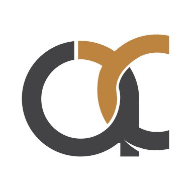 AX, XA, A ve X soyut ilk monogram harf logosu tasarımı