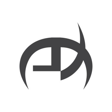 AX, XA, A ve X soyut ilk monogram harf logosu tasarımı