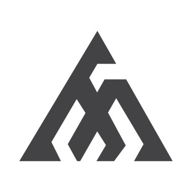 AX, XA, A ve X soyut ilk monogram harf logosu tasarımı