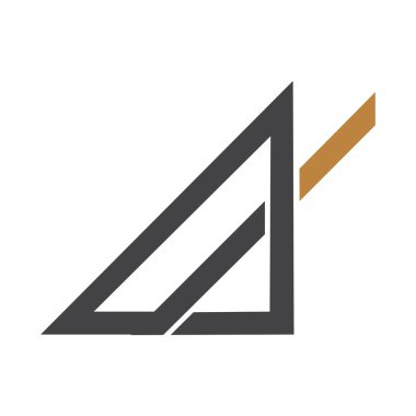 AX, XA, A ve X soyut ilk monogram harf logosu tasarımı