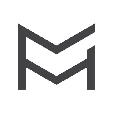 Alfabe harfleri Baş harfleri: Monogram logosu HV, VH, H ve V