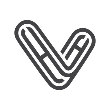 Alfabe harfleri Baş harfleri: Monogram logosu HV, VH, H ve V