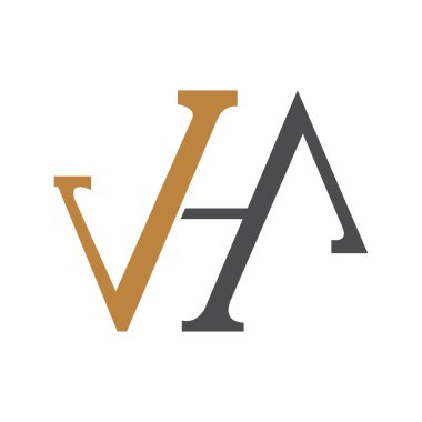 Alfabe harfleri Baş harfleri: Monogram logosu HV, VH, H ve V