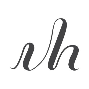 Alfabe harfleri Baş harfleri: Monogram logosu HV, VH, H ve V
