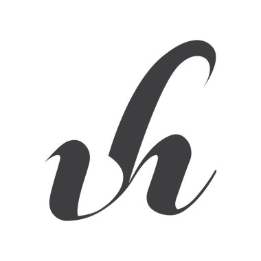 Alfabe harfleri Baş harfleri: Monogram logosu HV, VH, H ve V