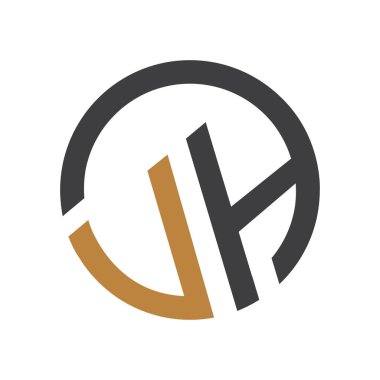 Alfabe harfleri Baş harfleri: Monogram logosu HV, VH, H ve V