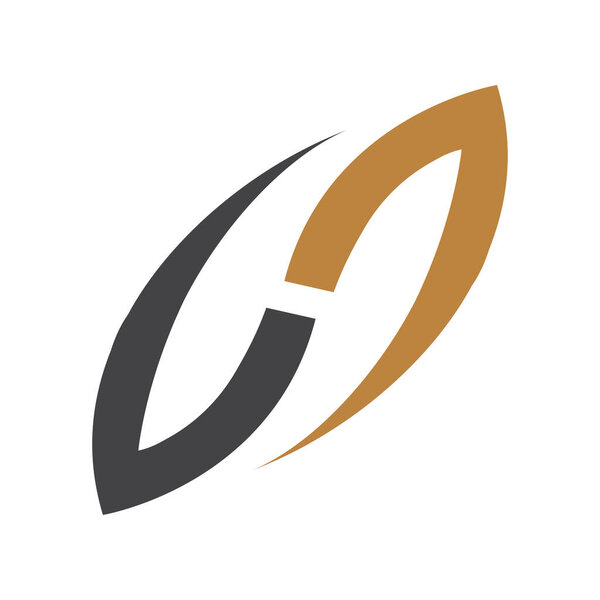 Alphabet letters Initials Monogram logo HV, VH, H and V